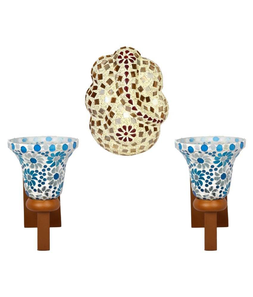     			Somil Decorative Lamp Glass Wall Light Multi - Pack Of 3