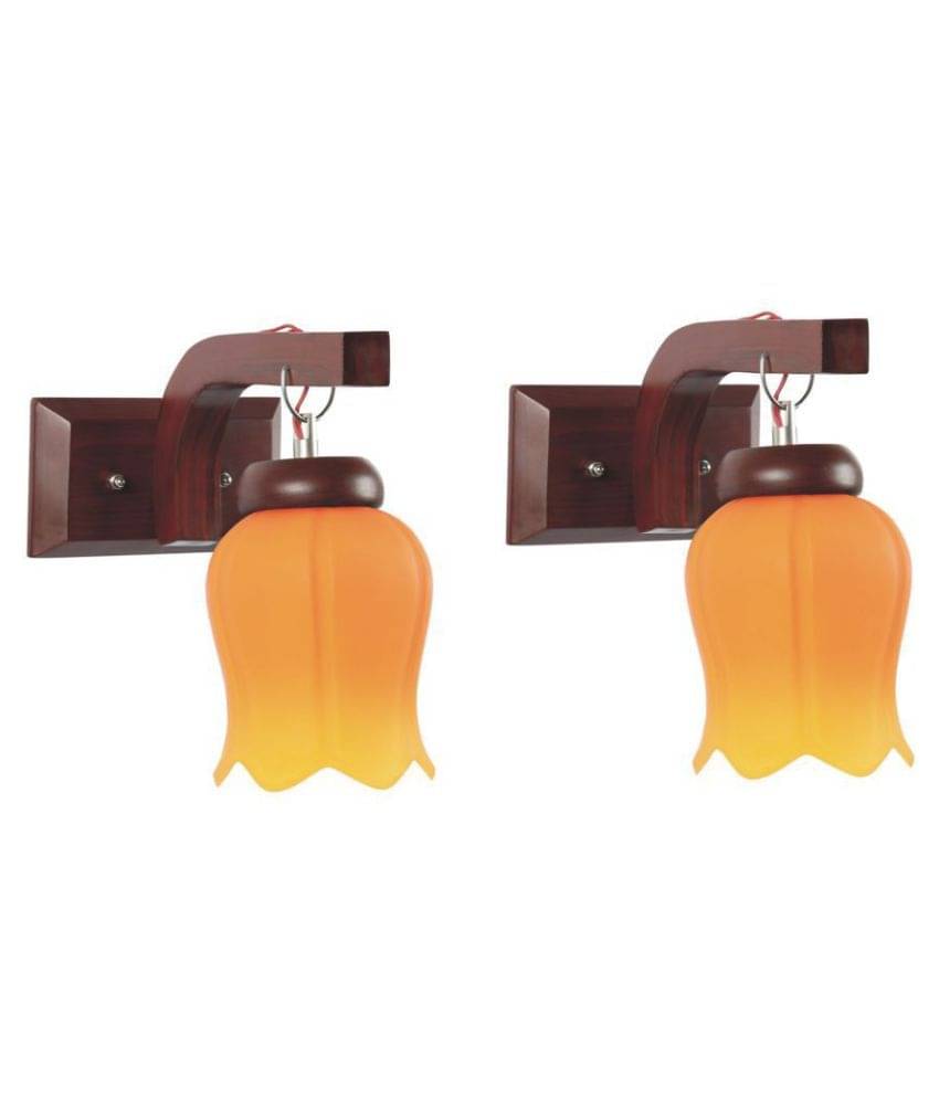 Somil Decorative Lamp Glass Wall Light Orange - Pack Of 2 Somil Decorative Lamp Glass Wall Light Orange - Pack Of 2