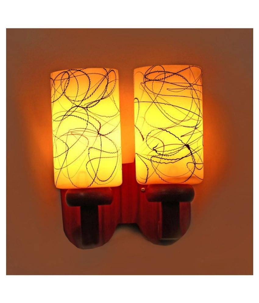     			Somil Decorative Lamp Glass Wall Light Multi - Pack Of 2