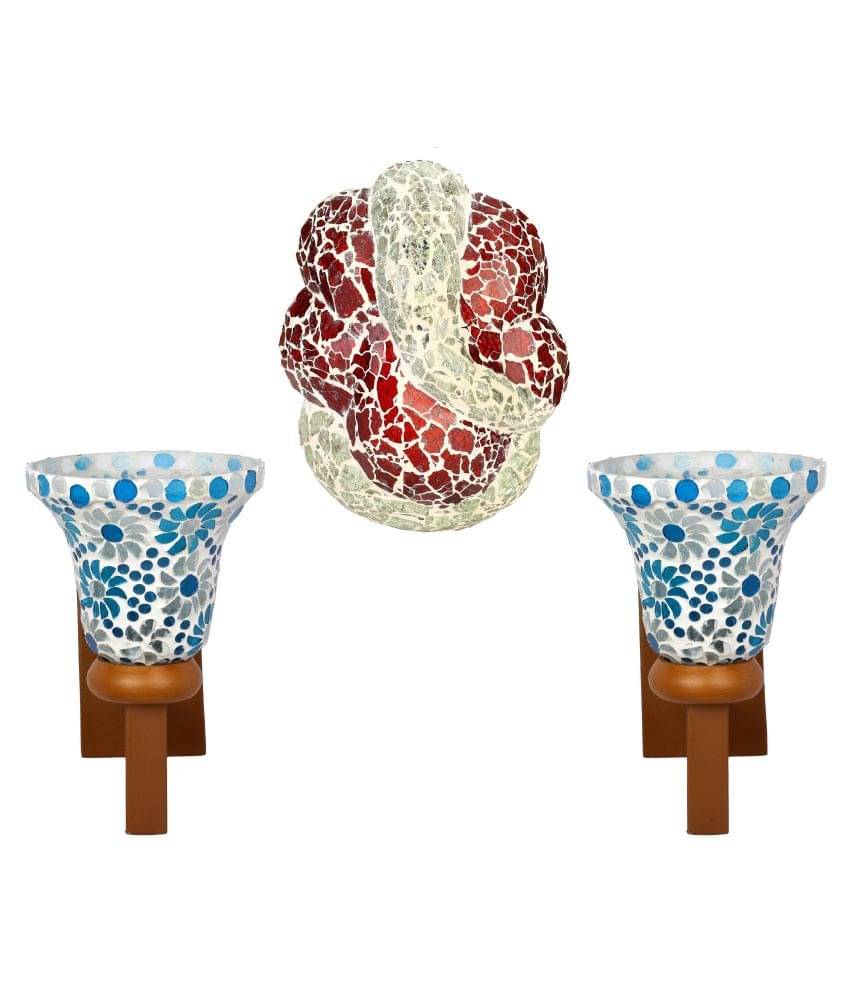 Somil Decorative Lamp Glass Wall Light Multi - Pack Of 3 Somil Decorative Lamp Glass Wall Light Multi - Pack Of 3