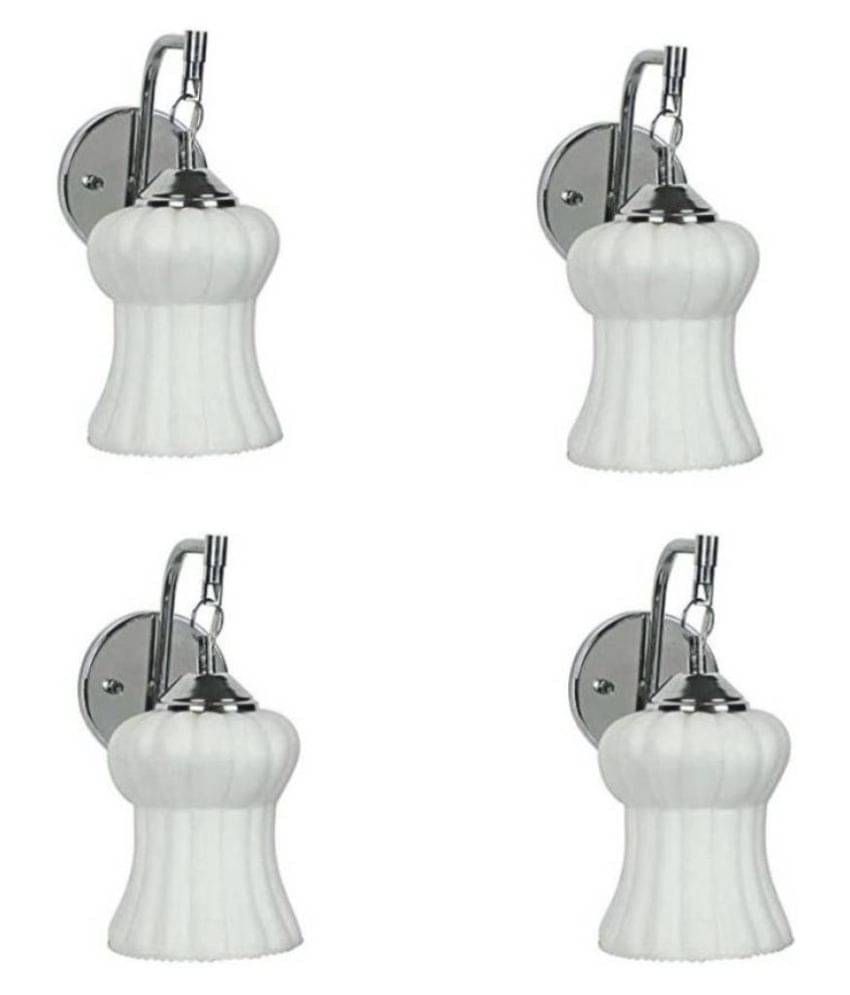     			Somil Decorative Lamp Metal Wall Light White - Pack Of 4