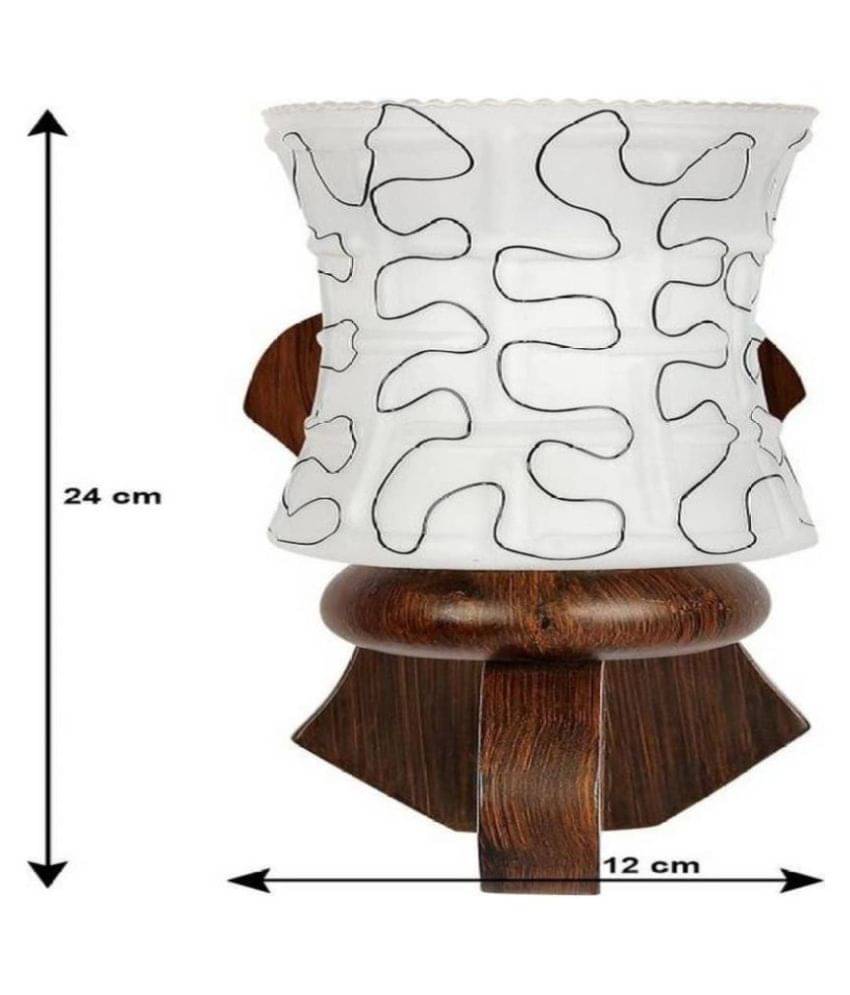 Somil Decorative Lamp Wood Wall Light White - Pack Of 1 Somil Decorative Lamp Wood Wall Light White - Pack Of 1