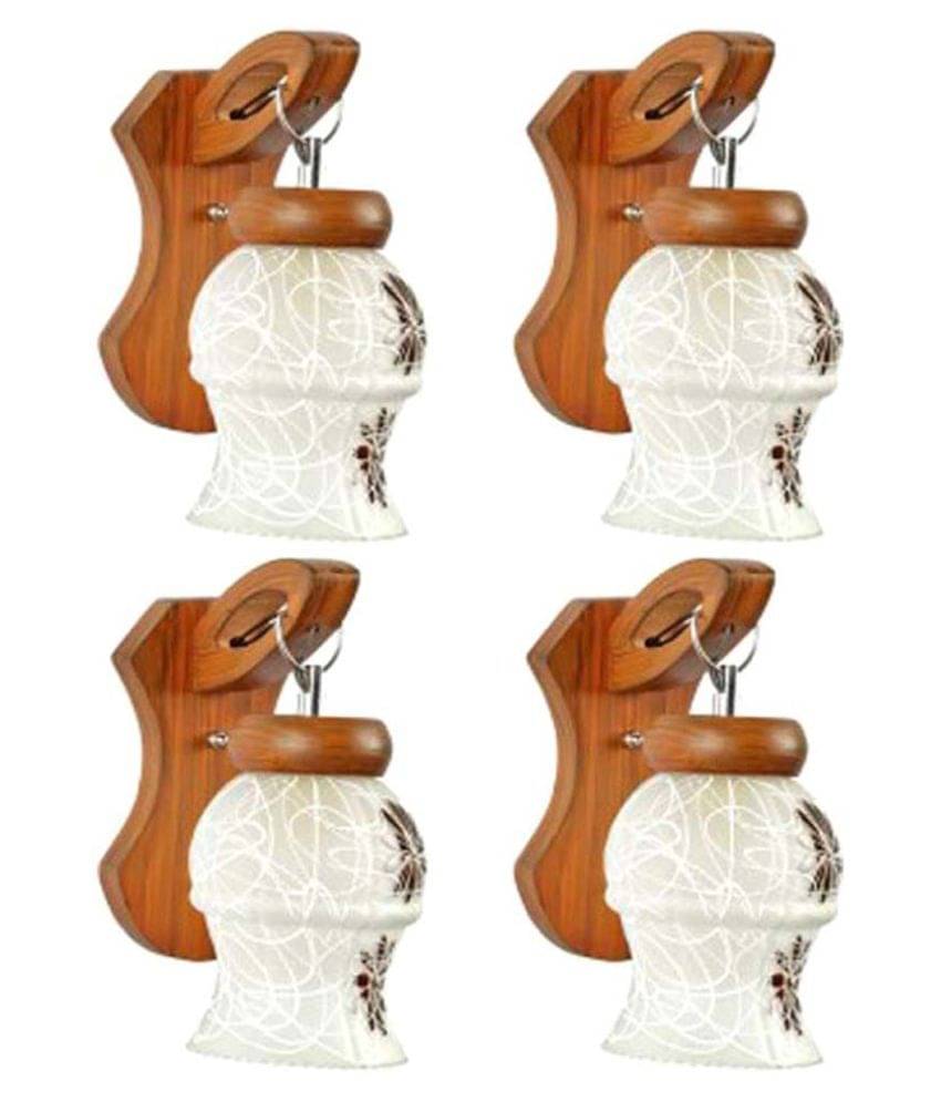     			Somil Decorative Lamp Wood Wall Light - Pack Of 4