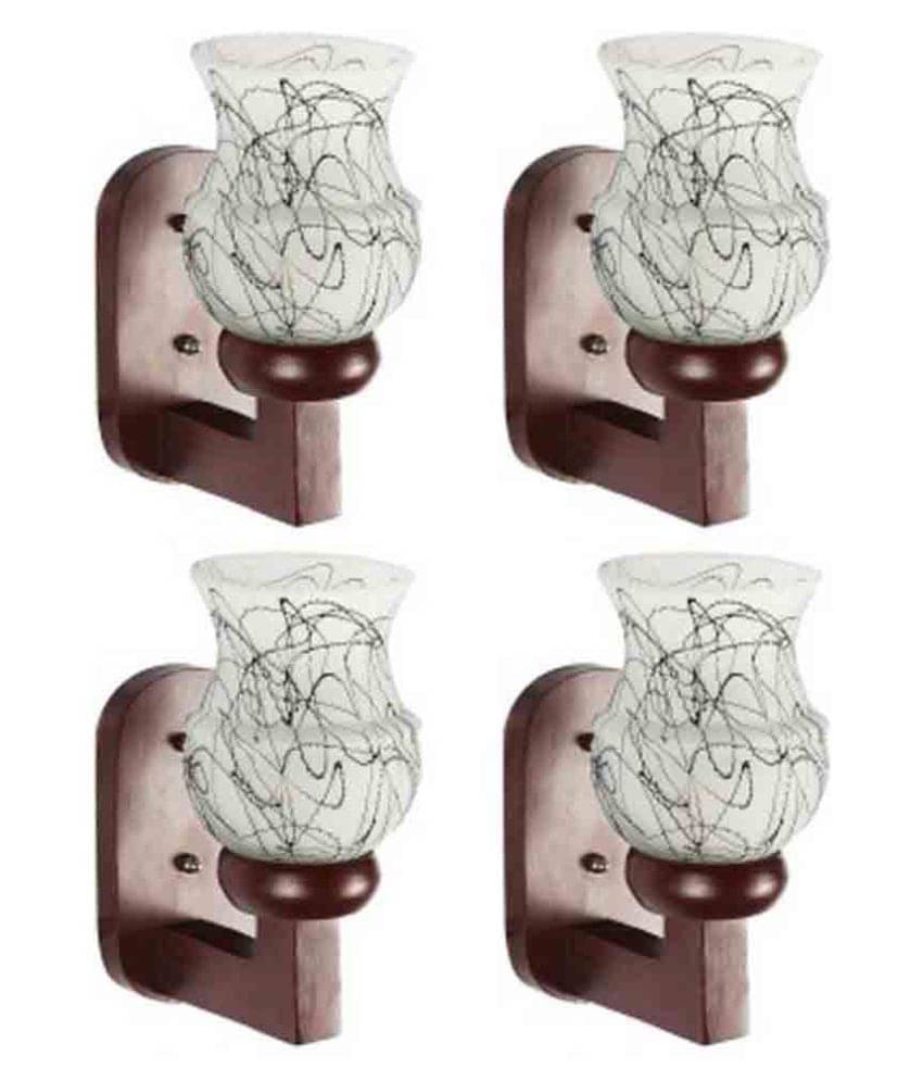    			Somil Decorative Lamp Wood Wall Light Multi - Pack Of 4