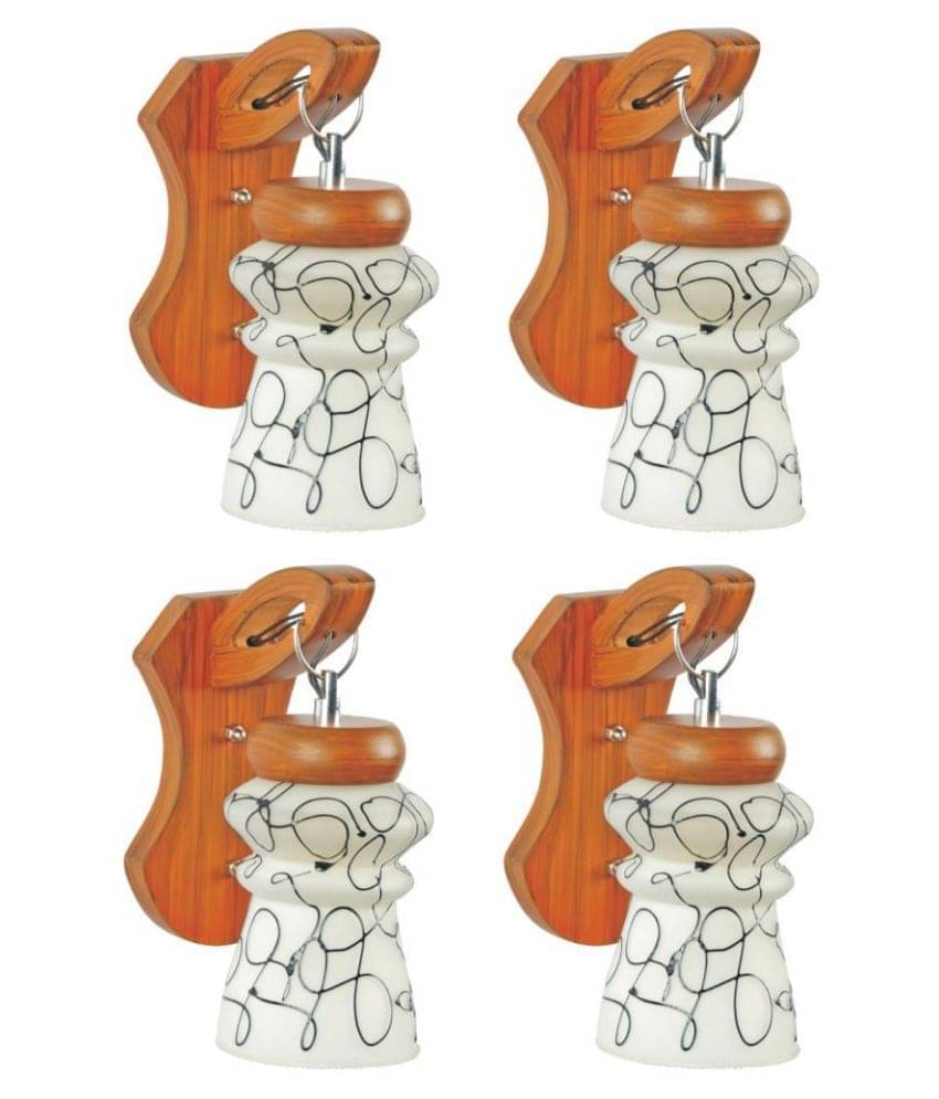 Somil Decorative Lamp Wood Wall Light Multi - Pack Of 4 Somil Decorative Lamp Wood Wall Light Multi - Pack Of 4