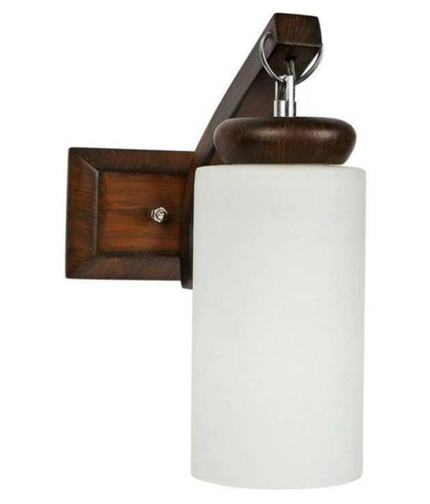 Somil Decorative Lamp Wood Wall Light White - Pack Of 1 Somil Decorative Lamp Wood Wall Light White - Pack Of 1
