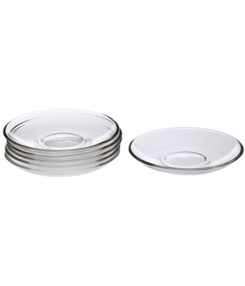 Afast Glass Plate, Transparent, Pack Of 6, 90 ml