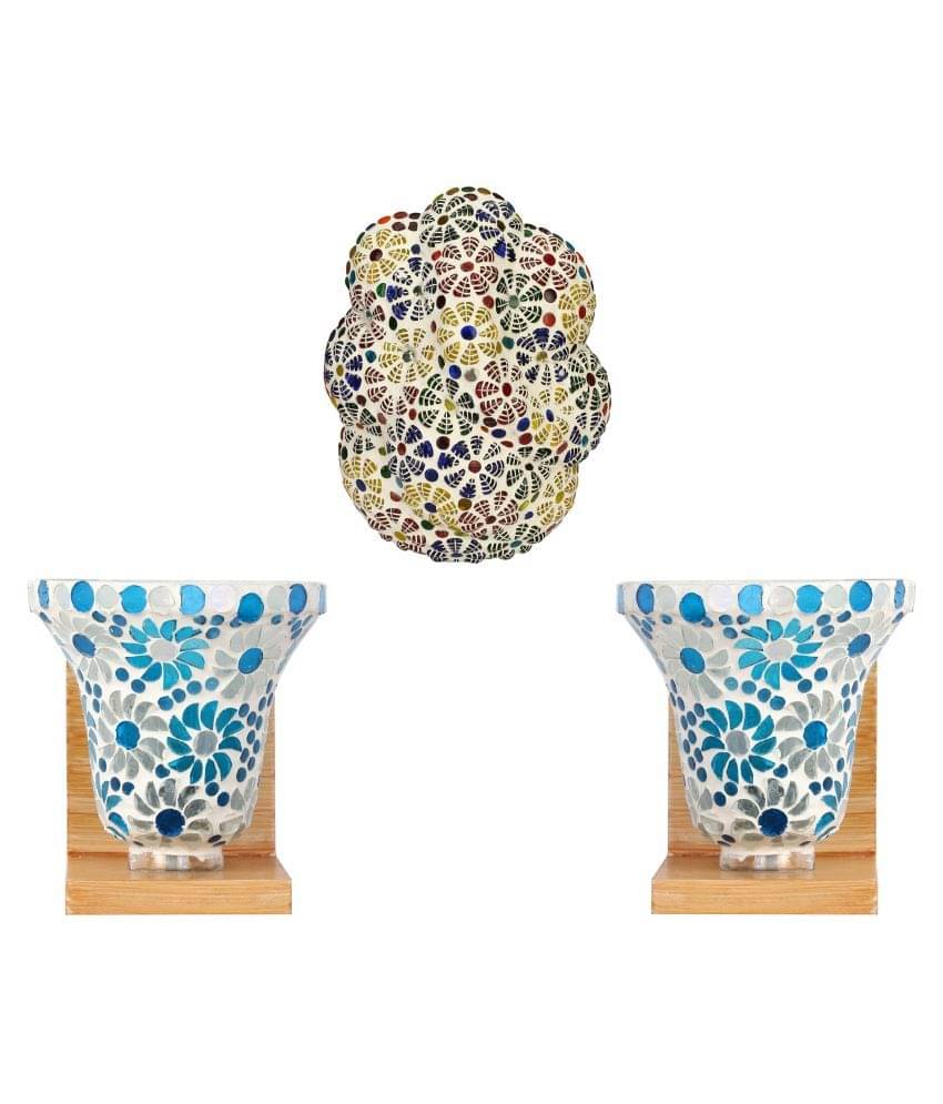     			Somil Decorative Lamp Glass Wall Light Multi - Pack Of 3