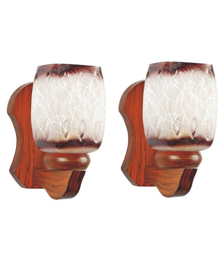 Somil Decorative Lamp Glass Wall Light Brown - Pack Of 2 Somil Decorative Lamp Glass Wall Light Brown - Pack Of 2