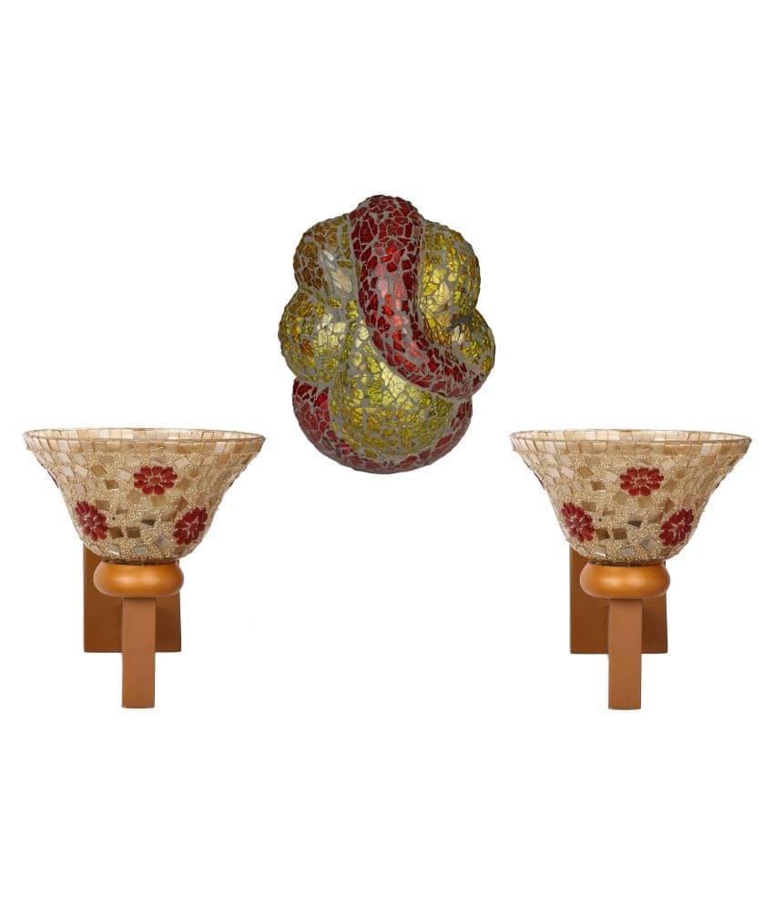 Somil Decorative Lamp Glass Wall Light Multi - Pack Of 3 Somil Decorative Lamp Glass Wall Light Multi - Pack Of 3