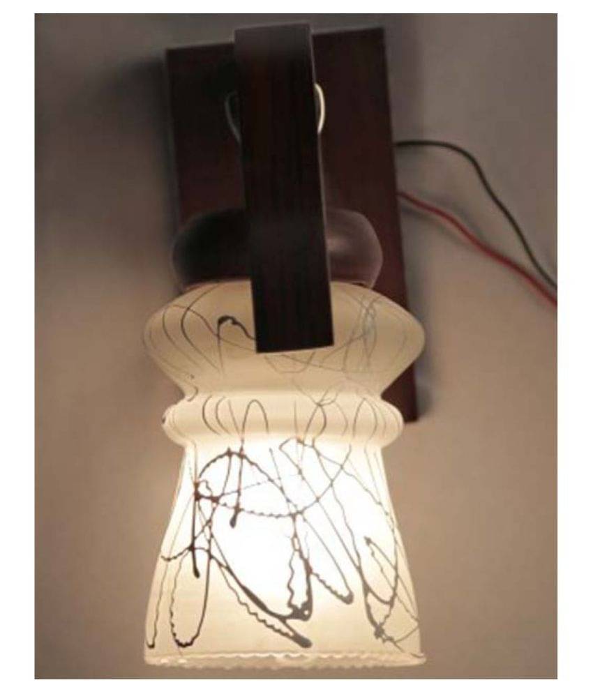 Somil Decorative Lamp Glass Wall Light White - Pack Of 1 Somil Decorative Lamp Glass Wall Light White - Pack Of 1
