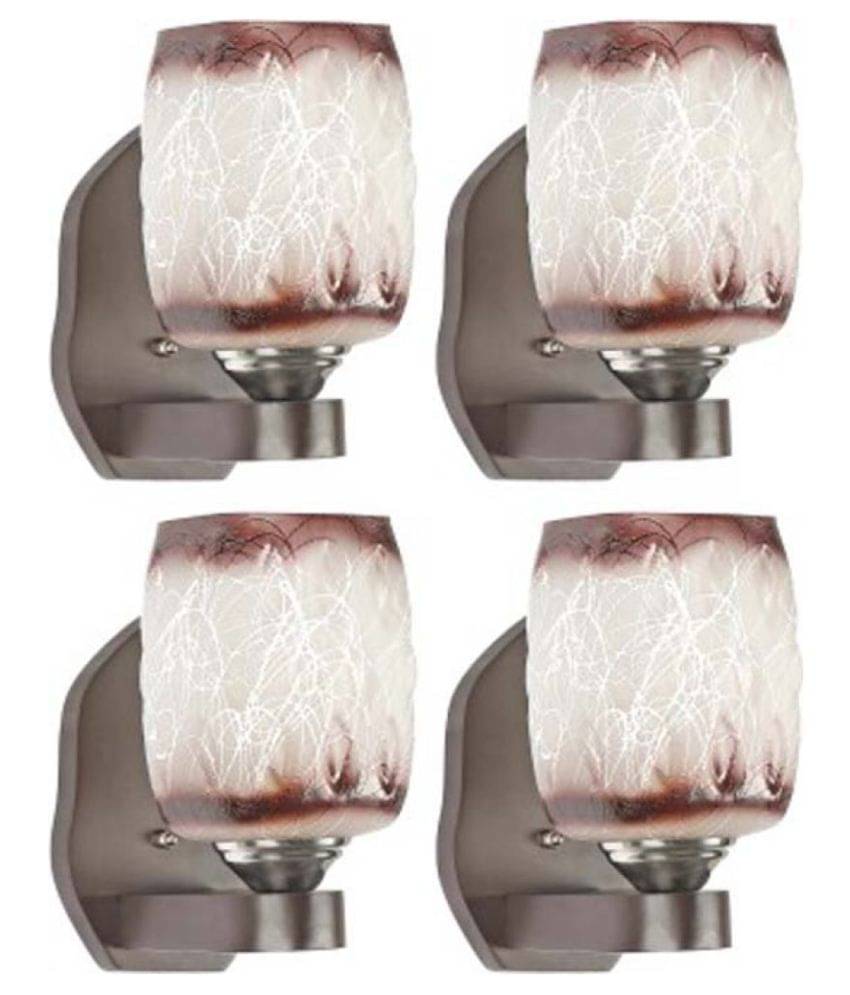 Somil Decorative Lamp Wood Wall Light Multi - Pack Of 4 Somil Decorative Lamp Wood Wall Light Multi - Pack Of 4
