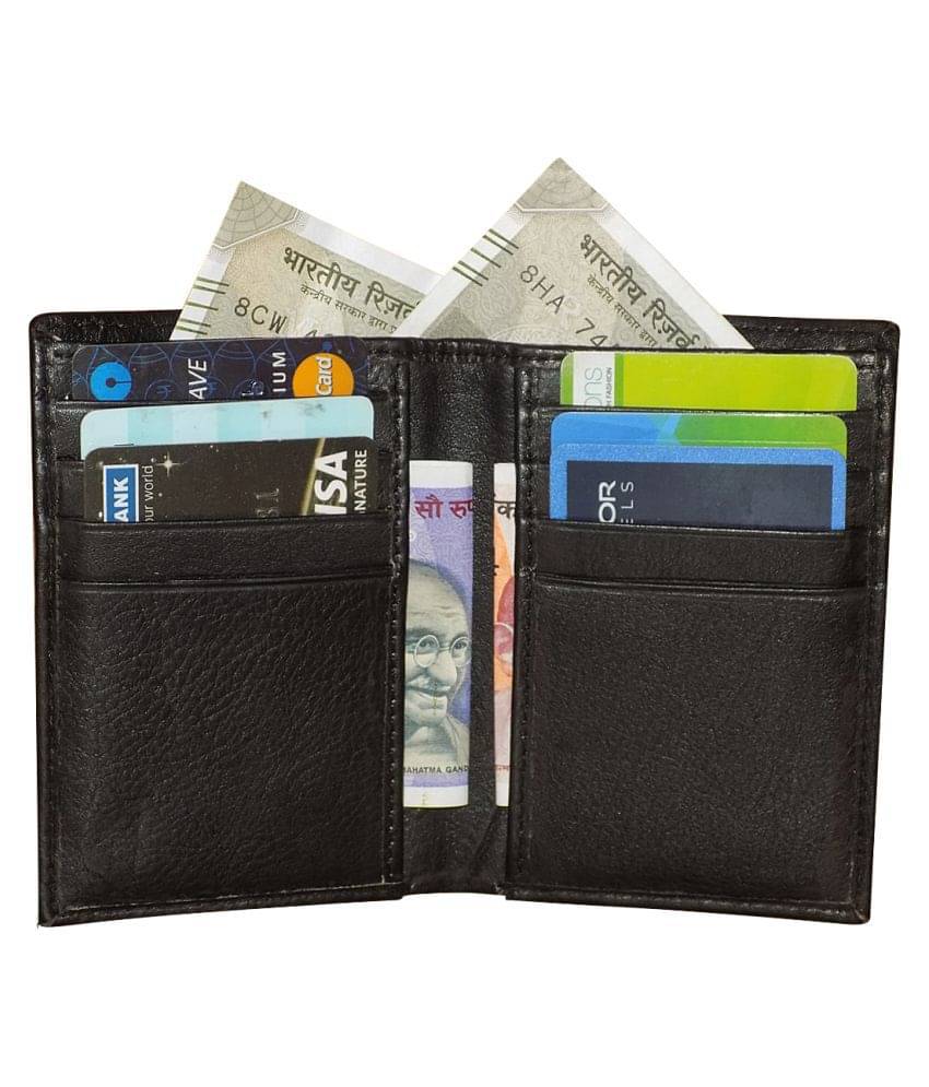     			Style 98 - Black Leather Men's Long Wallet ( Pack of 1 )