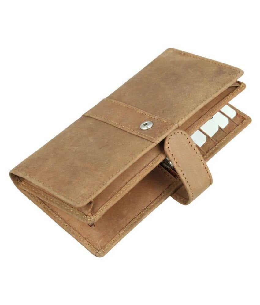 Style 98 Leather Tan Casual Regular Wallet - Handbags | Buy online on ZillyBuy