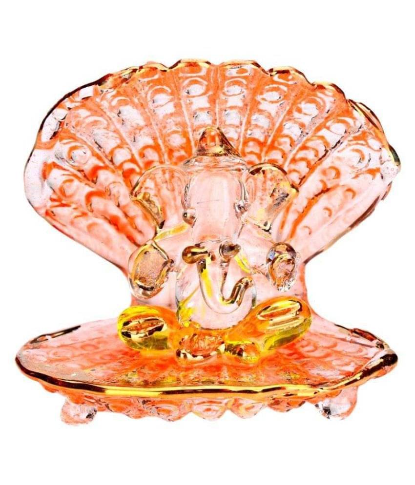     			AFAST Gold Police Decorative Crystal Ganesha Idol x cms Pack of 1