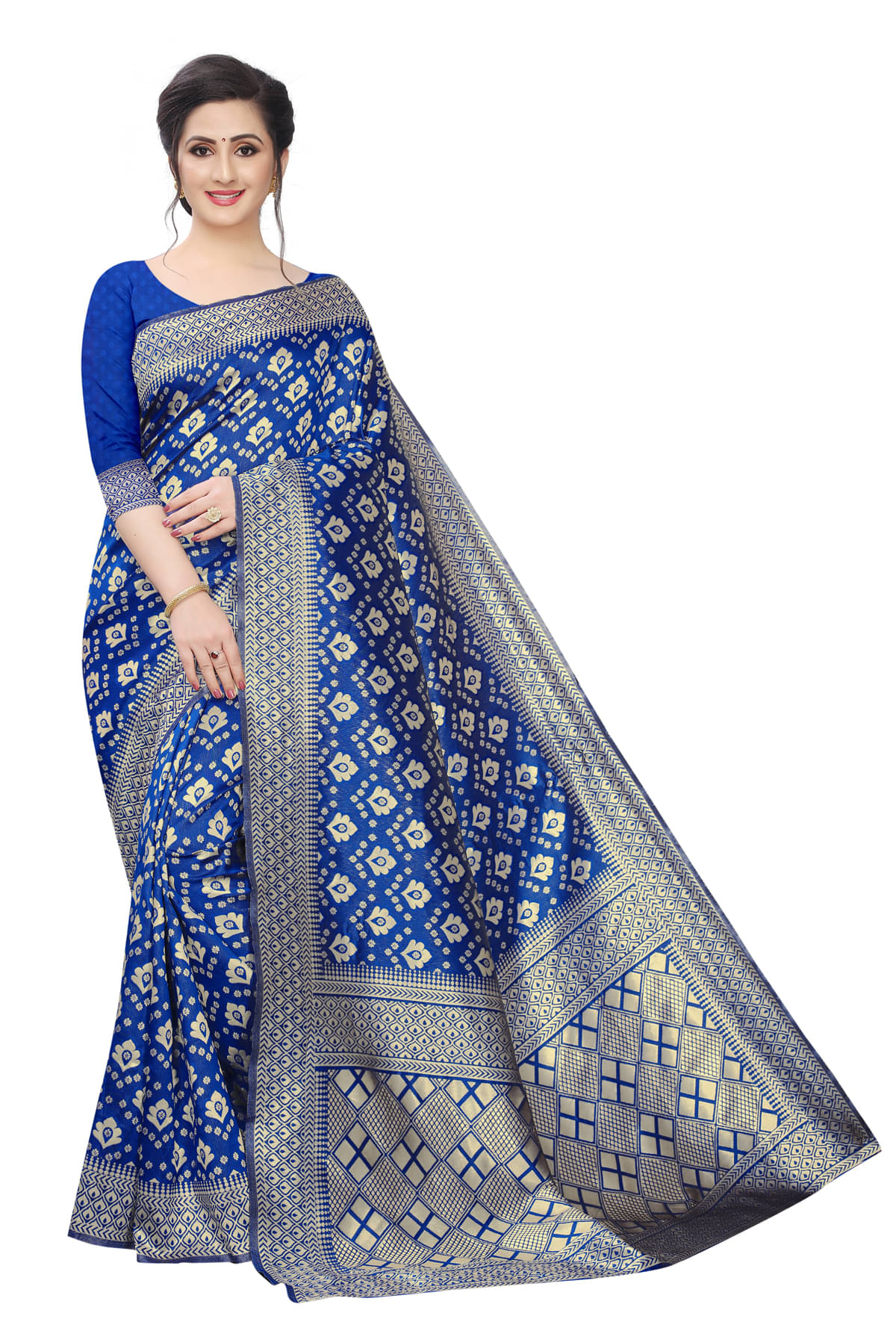     			ofline selection Jacquard Self Design Saree With Unstitched Blouse Piece ( Blue )