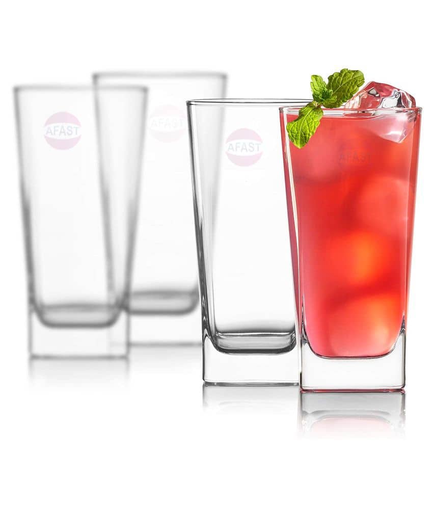 Afast Water/Juice  Glasses Set,  350 ML - (Pack Of 4)