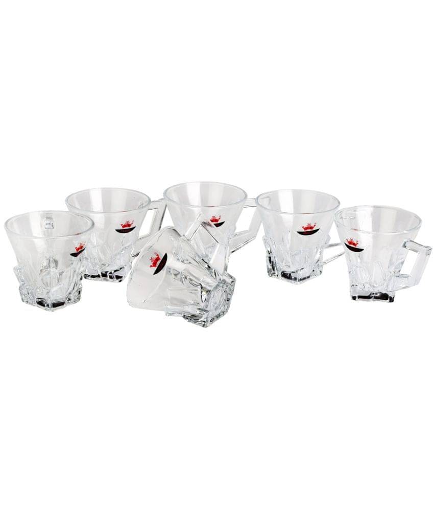     			Afast Glass Tea, Coffee Cup Set, Transparent, Pack Of 6, 130 ml
