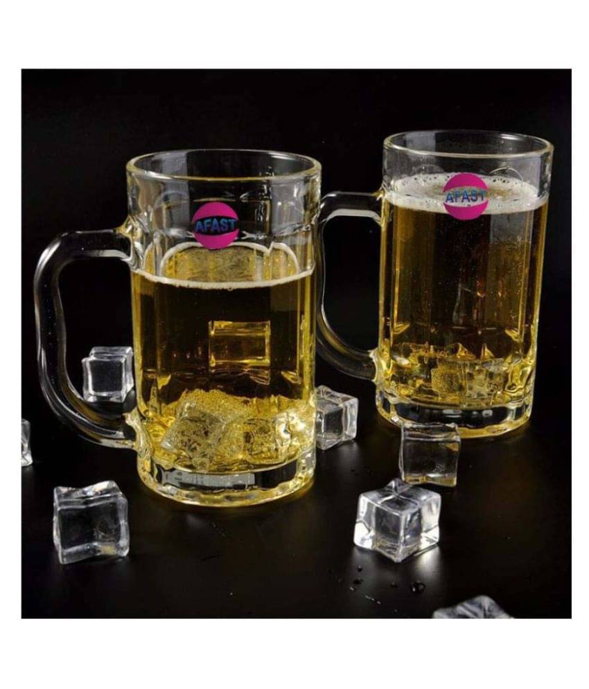     			Afast Beer Mug Glasses Set,  400 ML - (Pack Of 2)