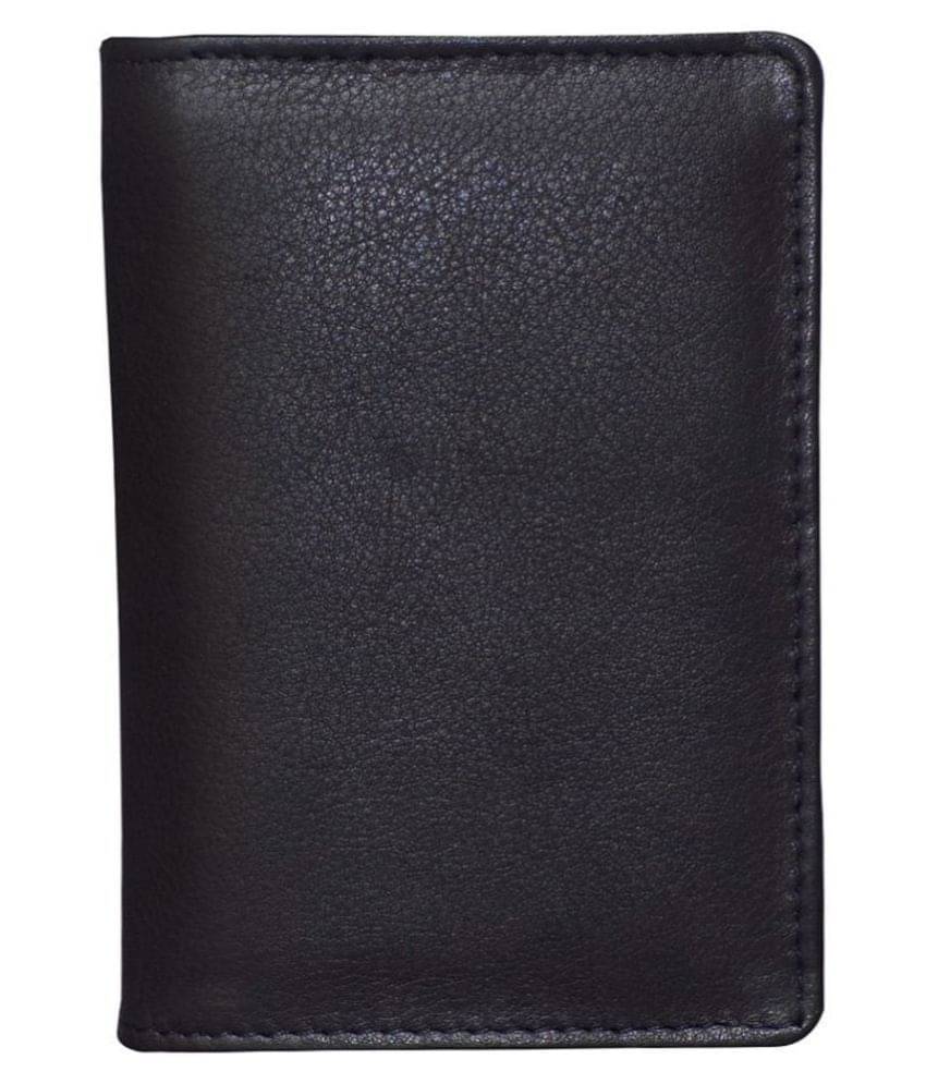     			KAN Leather Black Formal Regular Wallet