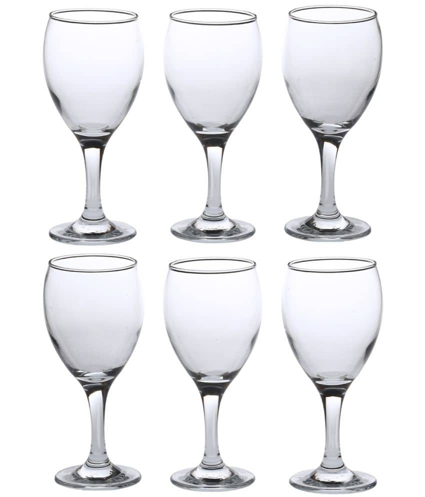 Afast Wine  Glasses Set,  250 ML - (Pack Of 6)