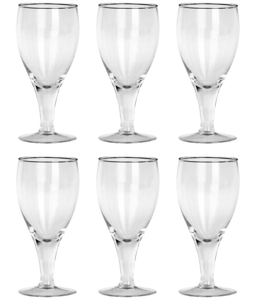 Afast Wine  Glasses Set,  180 ML - (Pack Of 6)