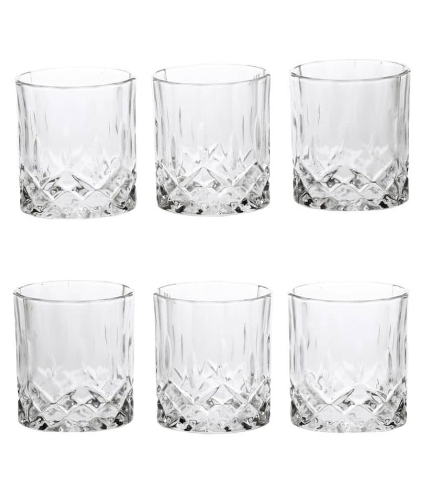 Afast Whisky  Glasses Set,  200 ML - (Pack Of 6)