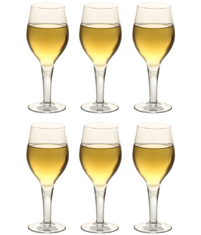 Afast Wine  Glasses Set,  250 ML - (Pack Of 6)