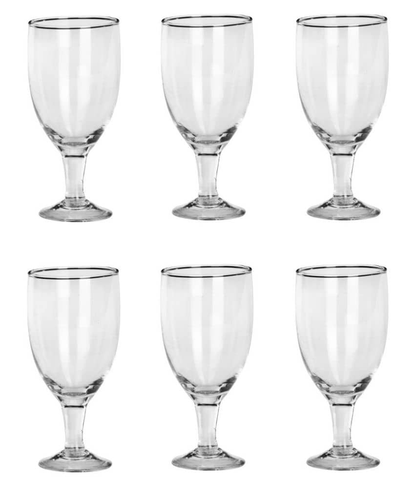 Afast Wine  Glasses Set,  180 ML - (Pack Of 6)