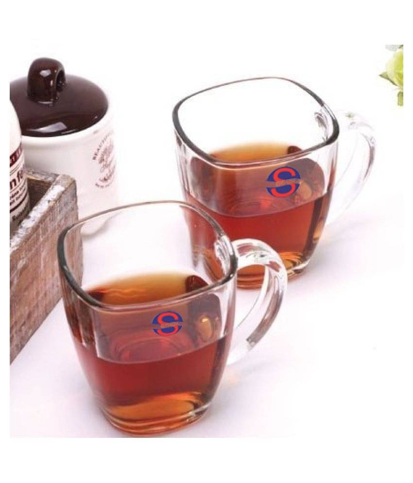     			Afast Glass Tea, Coffee Cup Set, Transparent, Pack Of 2, 180 ml