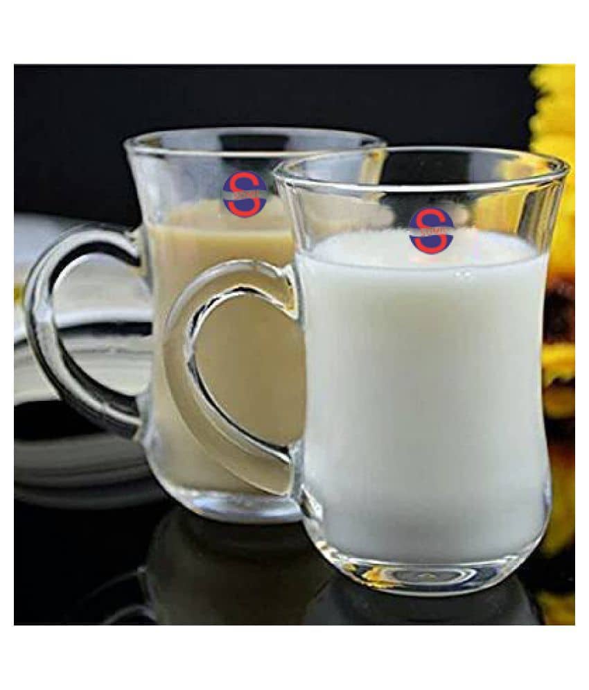 Afast Glass Tea, Coffee Cup Set, Transparent, Pack Of 2, 85 ml