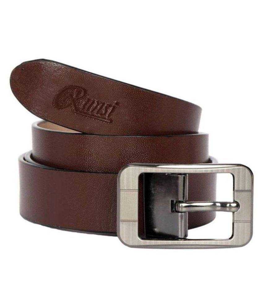     			Runsi Black Leather Casual Belt