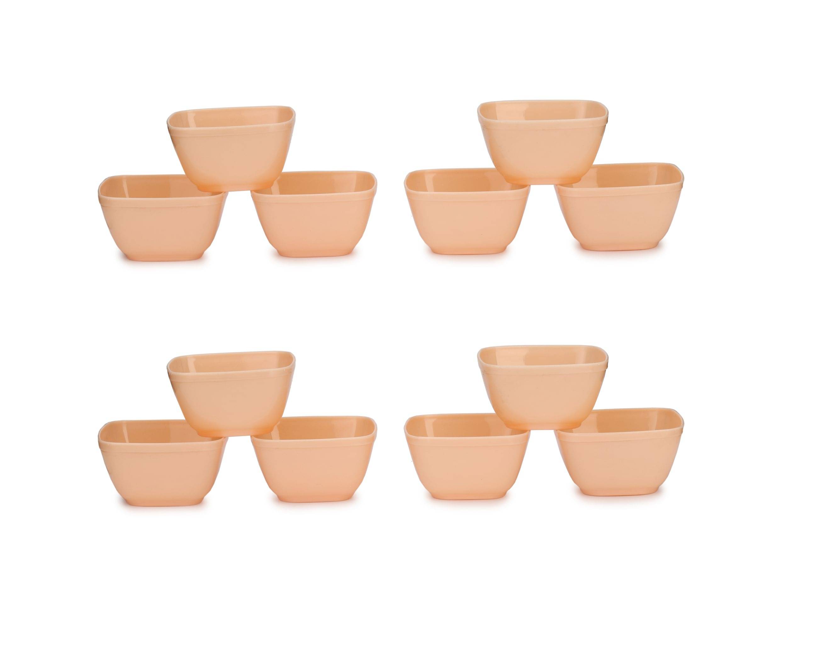 Somil Plastic Plate Bowl Set, Transparent, Pack Of 12, 180 ml Somil Plastic Plate Bowl Set, Transparent, Pack Of 12, 180 ml