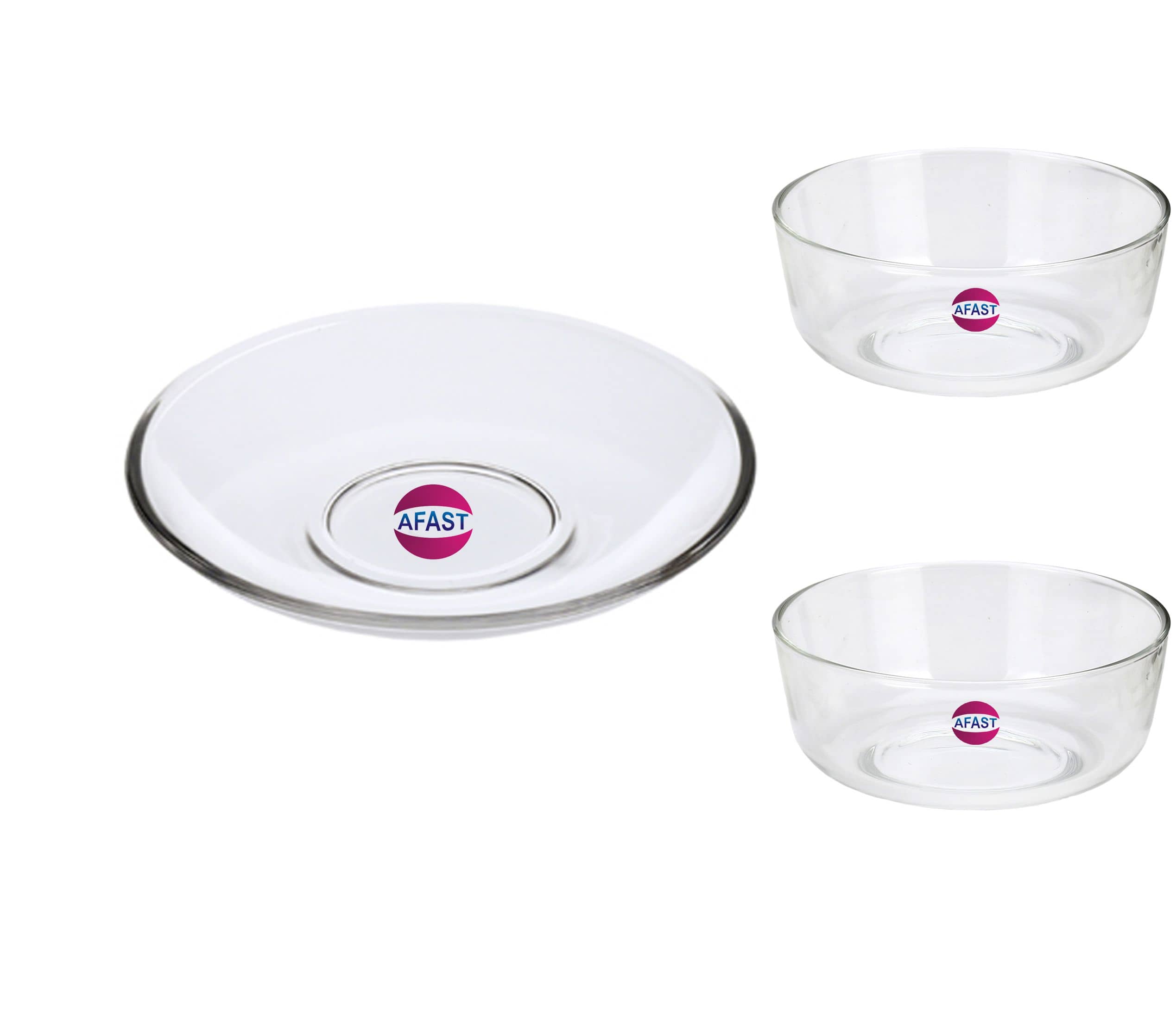 Somil 3 Pcs Glass Dessert Bowl 350 mL