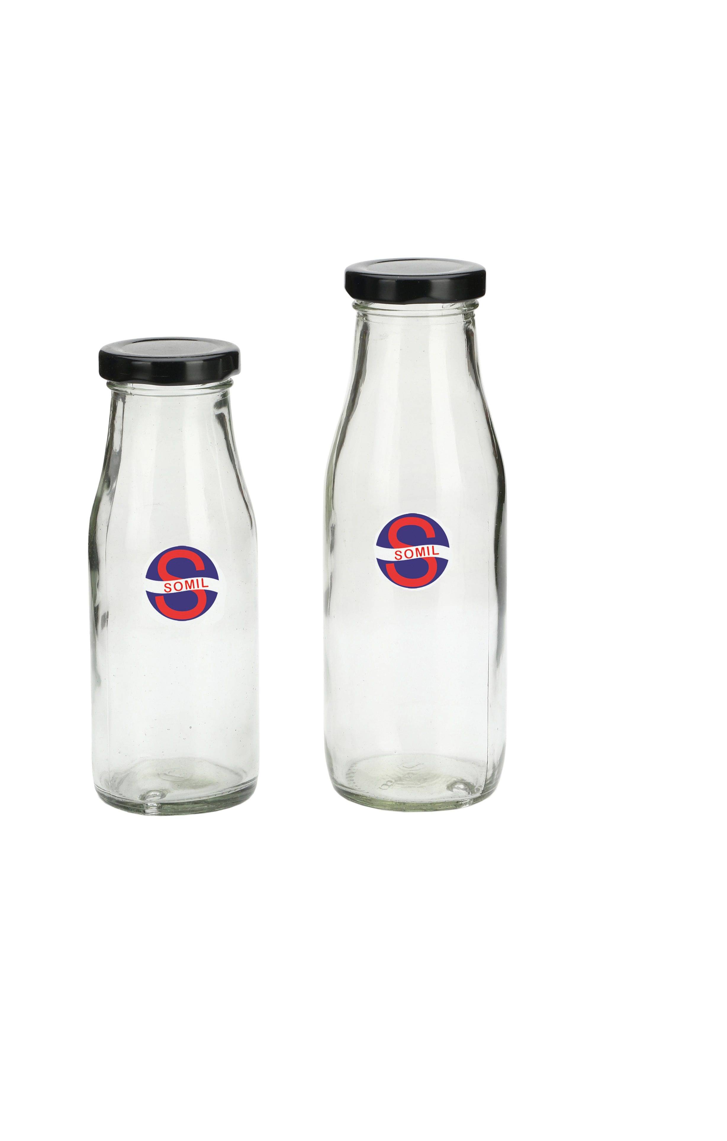 Afast Glass Storage Bottle, Clear, Pack Of 2, 300 ml Afast Glass Storage Bottle, Clear, Pack Of 2, 300 ml
