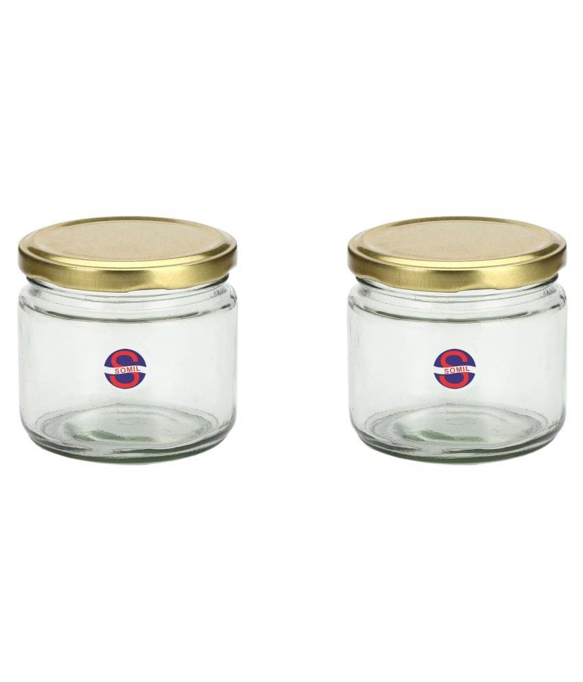 Afast Glass Container, Transparent, Pack Of 2, 300 ml Afast Glass Container, Transparent, Pack Of 2, 300 ml