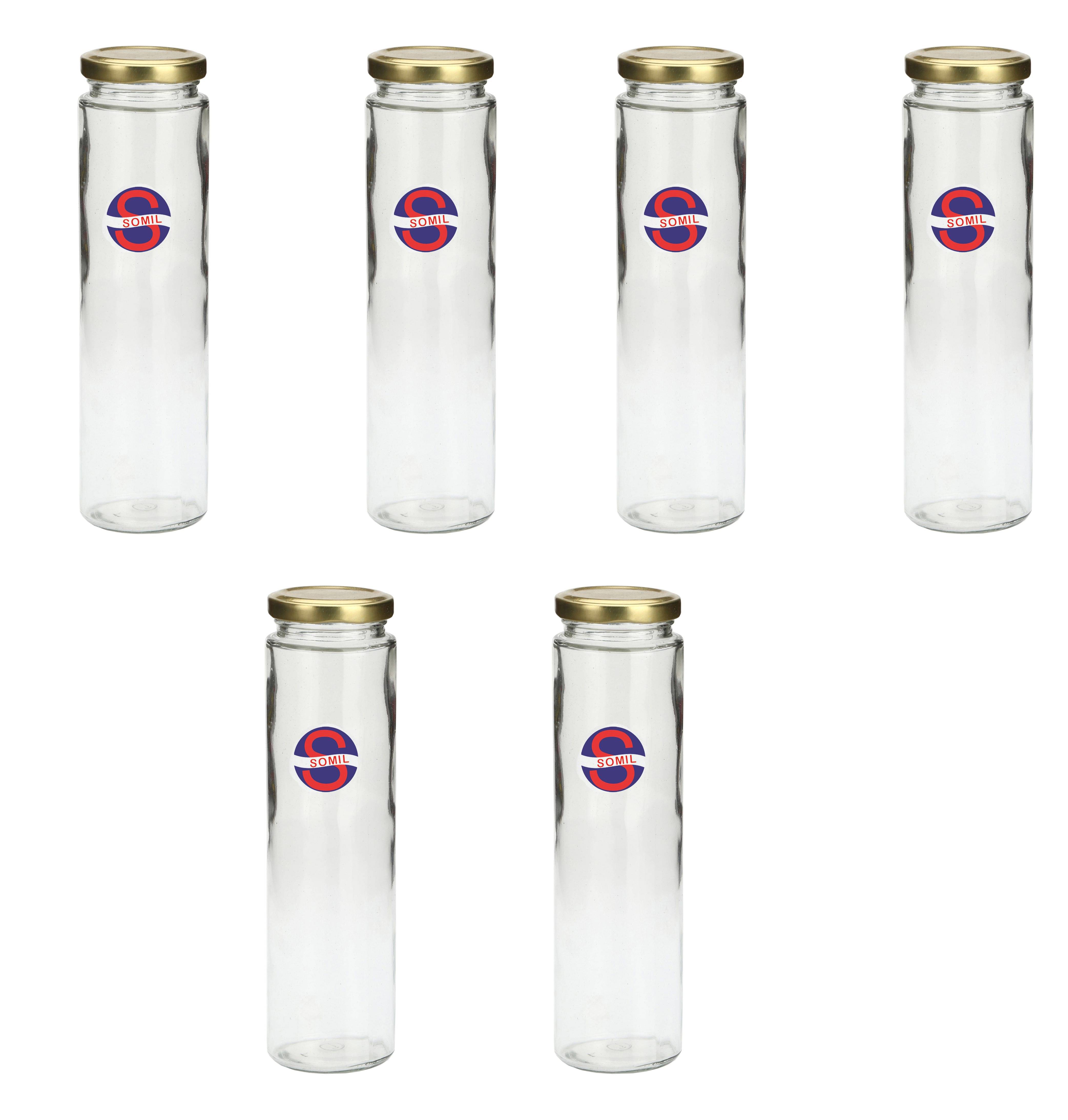 Afast Glass Container, Transparent, Pack Of 6, 500 ml Afast Glass Container, Transparent, Pack Of 6, 500 ml