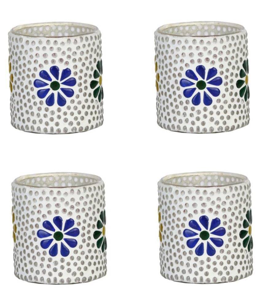 AFAST Multicolour Table Top Glass Tea Light Holder - Pack of 4 AFAST Multicolour Table Top Glass Tea Light Holder - Pack of 4