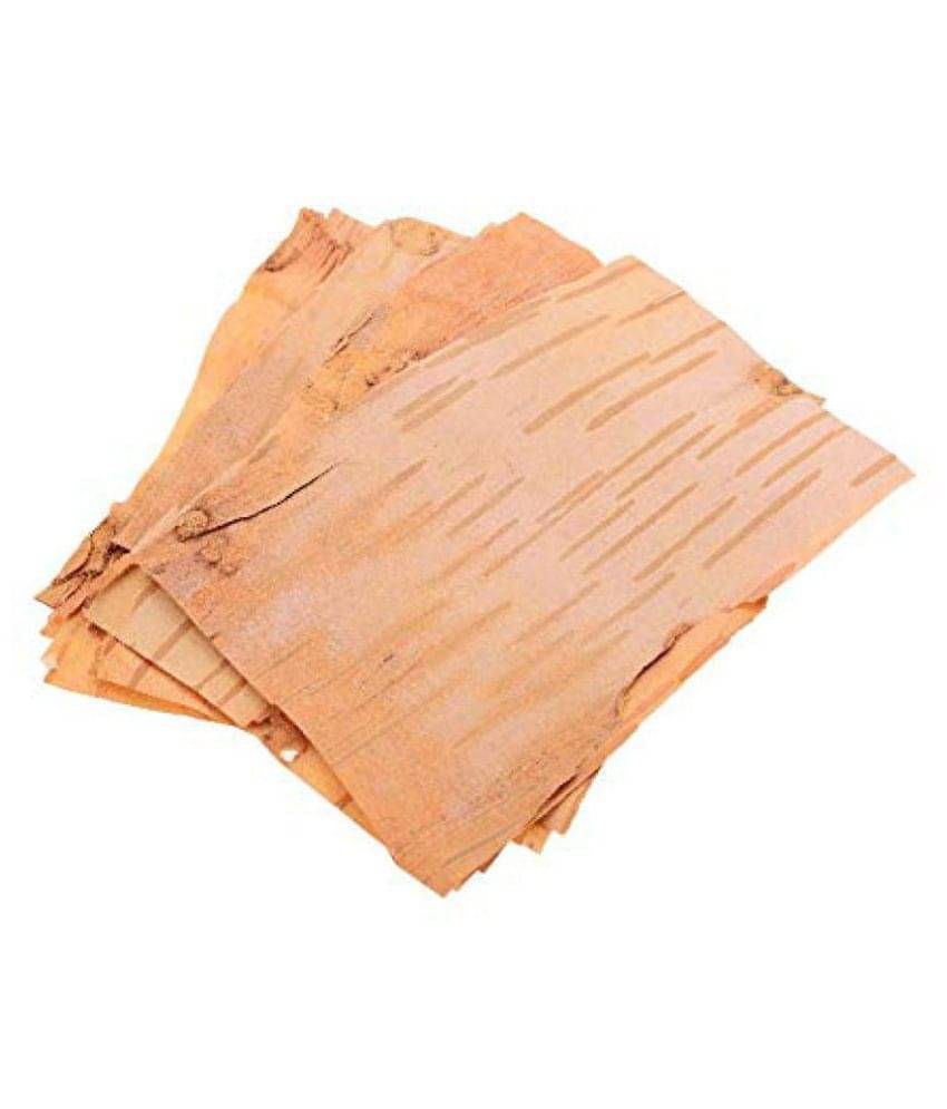 KESAR ZEMS Natural Paper Bhojpatra Sheet for Pooja Set of 10 pcs (5inch + 5inch) (Light Brown) KESAR ZEMS Natural Paper Bhojpatra Sheet for Pooja Set of 10 pcs (5inch + 5inch) (Light Brown)