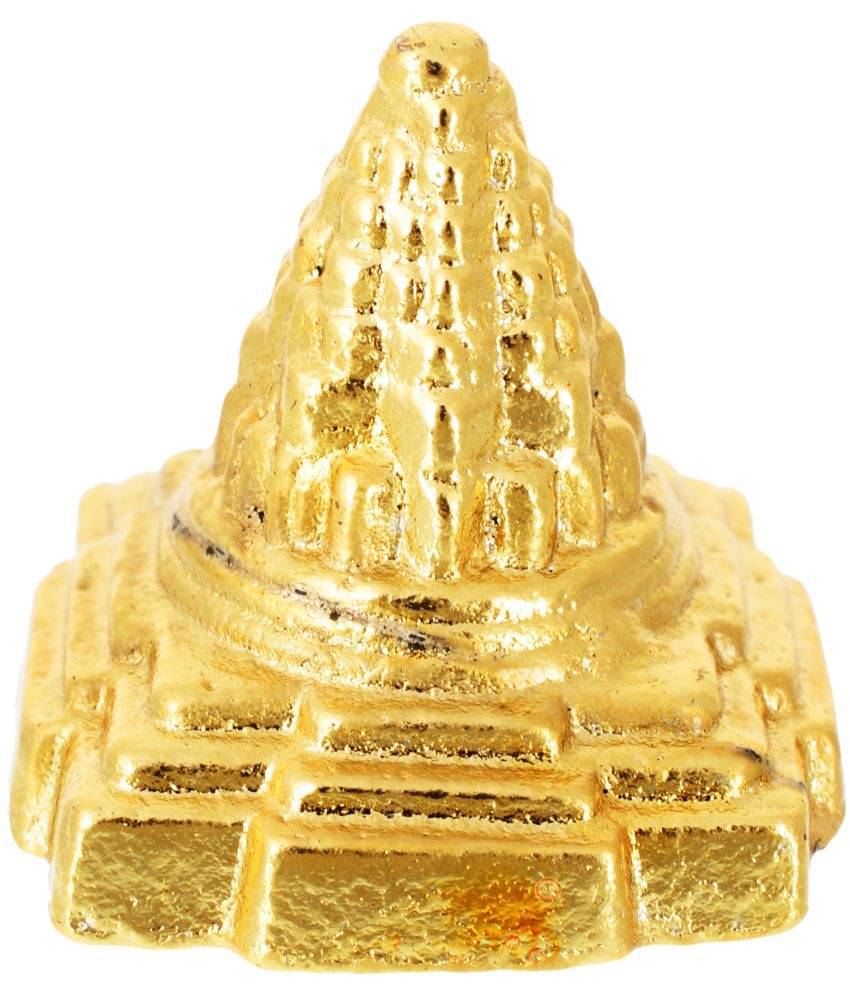     			Kesar Zems Brass Meru Prusth Shree Yantra (3 cm x 2.5 cm x 2.5 cm, Gold)