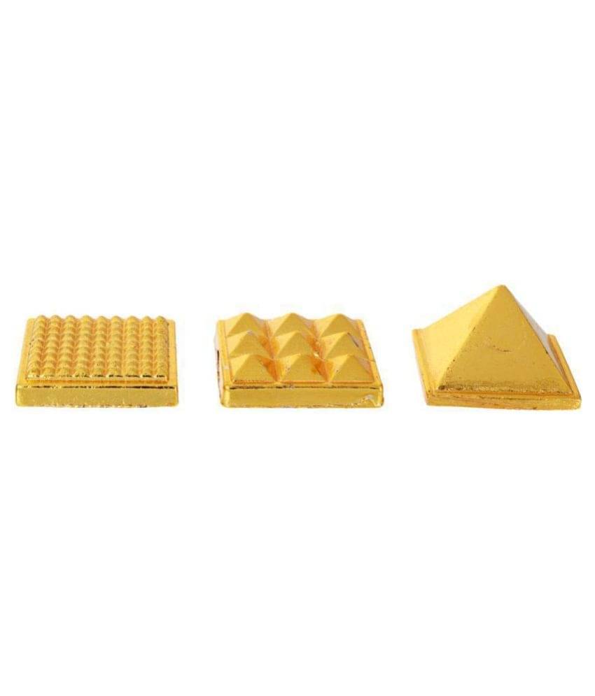 Kesar Zems Zinc 3-Layer Pyramid (3 cm x 3 cm x 3 cm, Gold, Pack of 3) Kesar Zems Zinc 3-Layer Pyramid (3 cm x 3 cm x 3 cm, Gold, Pack of 3)