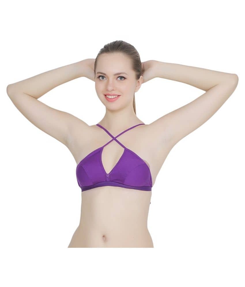 TCG Cotton Non Padded Women's Convertable Bra ( Purple )