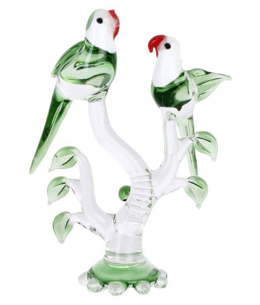 AFAST Green Glass Handicraft Showpiece - Pack of 1