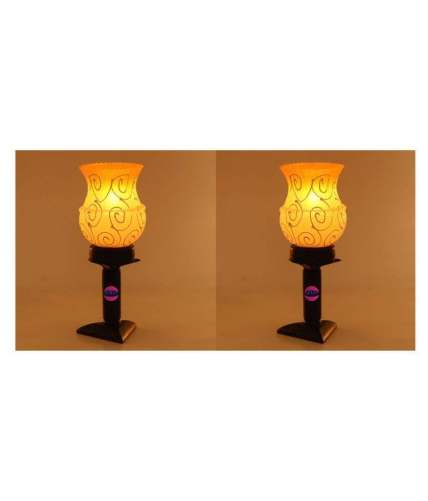     			Somil Decorative Glass Table Lamp - Pack of 2