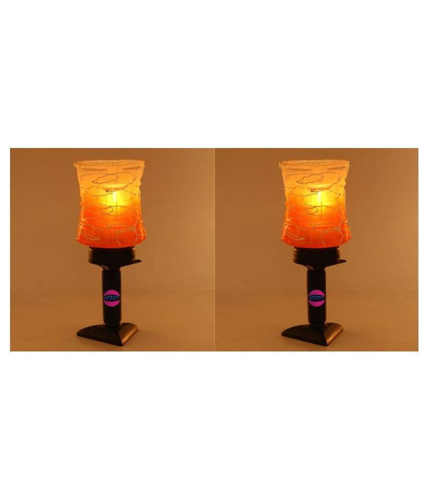     			Somil Decorative Glass Table Lamp - Pack of 2