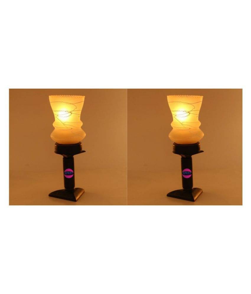     			Somil Decorative Glass Table Lamp - Pack of 2