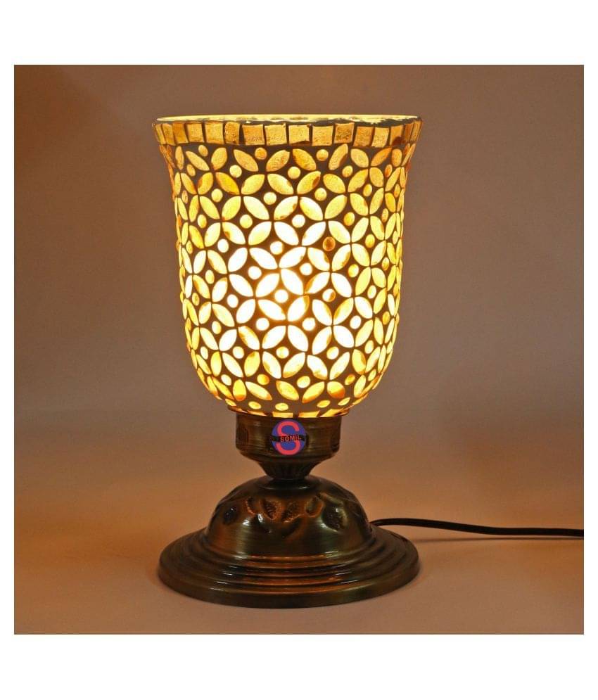     			Somil Decorative Glass Table Lamp - Pack of 1