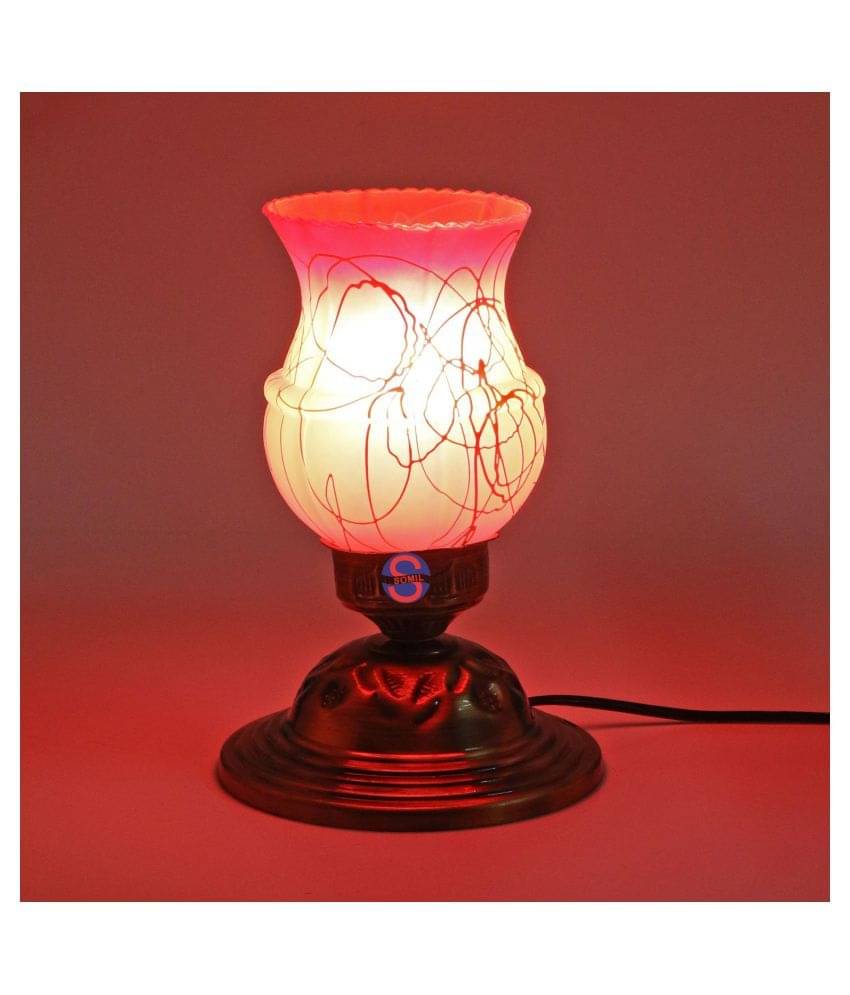     			Somil Decorative Glass Table Lamp - Pack of 1