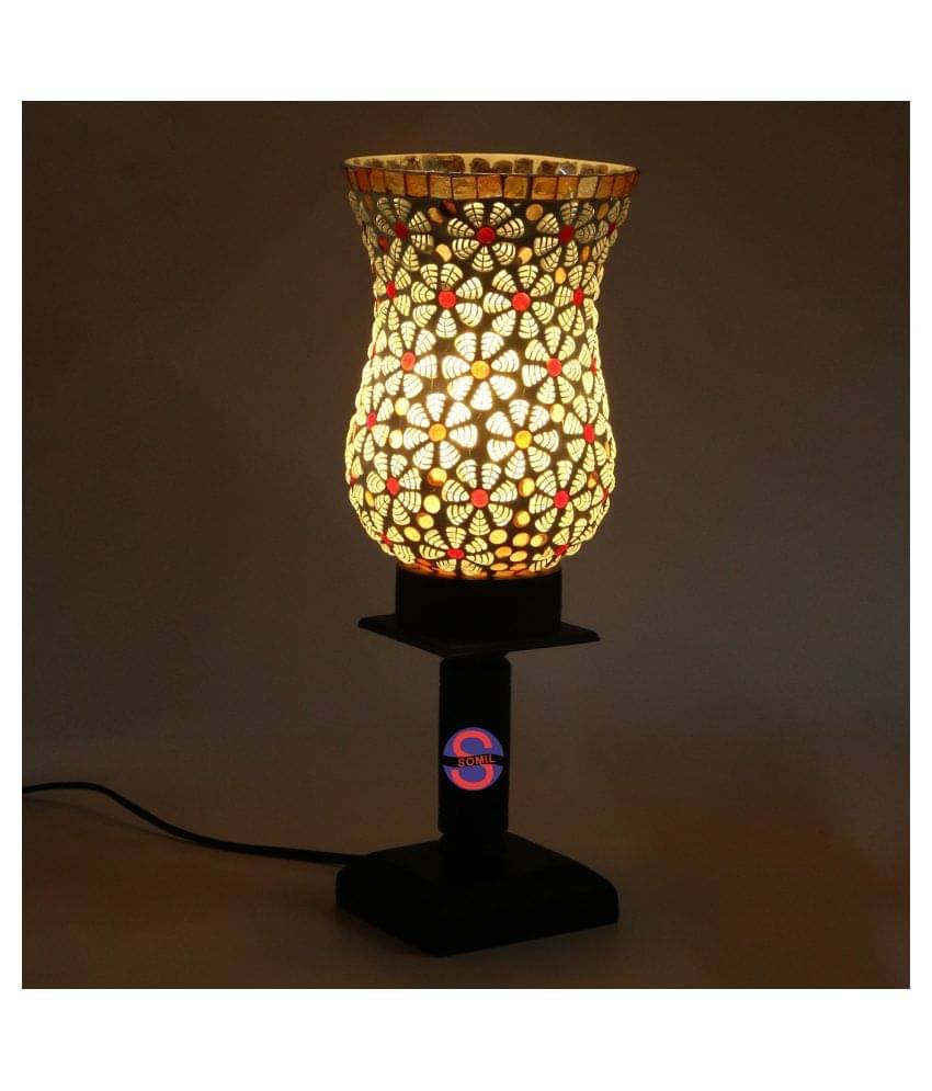 Somil Decorative Glass Table Lamp - Pack of 1     			Somil Decorative Glass Table Lamp - Pack of 1