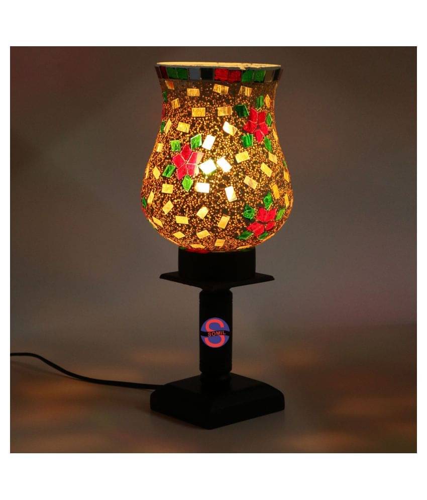     			Somil Decorative Glass Table Lamp - Pack of 1